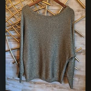 INC Rayon Sweater with Metallic threads.